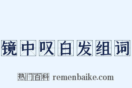 镜中叹白发组词是什么意思的图片